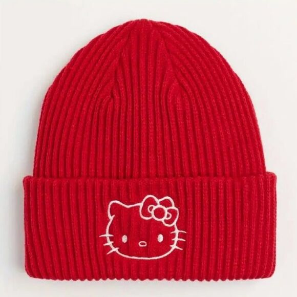 Accessories - Hello Kitty Red Skull Cap Beanie NEW